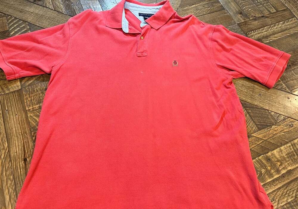 Tommy Hilfiger Coral Red Short Sleeve Cotton Polo Shirt XXL